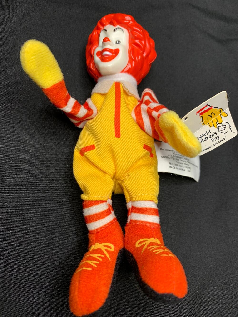 2002 McDonald's Ronald McDonald World Children's Day Finger Puppet Plush